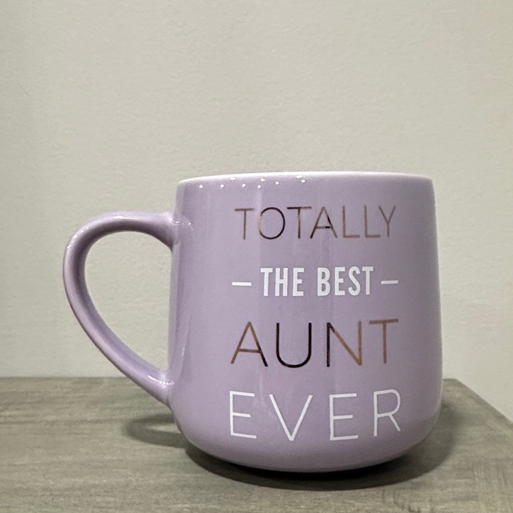 Lavender Ceramic Mug - Best Aunt Ever  indigo